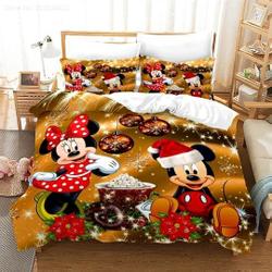 Mickey And Minnie Bedding Set, Mickey And Minnie Christmas BlanketGift For Your Girlfriend Boyfriend Gift For Love Gift For Friend Best Valentine Present Holiday Gift