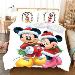 Mickey And Minnie Bedding Set, Christmas Blanket, Christmas GiftGift For Your Girlfriend Boyfriend Gift For Love Gift For Friend Best Valentine Present Holiday Gift