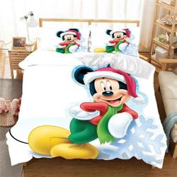 Mickey And Minnie Bedding Set, Disney Christmas Bedding Set Gift For Your Girlfriend Boyfriend Gift For Love Gift For Friend Best Valentine Present Holiday Gift