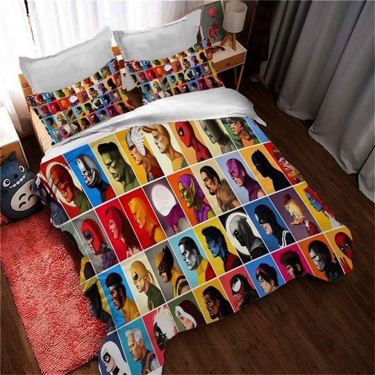 Marvel All Hero Bedding Set Christmas GiftGift For Your Girlfriend Boyfriend Gift For Love Gift For Friend Best Valentine Present Holiday Gift