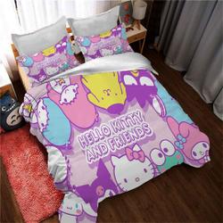 Hello Kitty Bedding Set Christmas GiftGift For Your Girlfriend Boyfriend Gift For Love Gift For Friend Best Valentine Present Holiday Gift