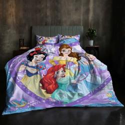 Custom Christmas Disney Princess Three-Piece Quilt cover Set Gift For Your Girlfriend Boyfriend Gift For Love Gift For Friend Best Valentine Present Holiday Gift