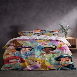 Custom Christmas Disney Princess Three-Piece Quilt cover Set Gift For Your Girlfriend Boyfriend Gift For Love Gift For Friend Best Valentine Present Holiday Gift