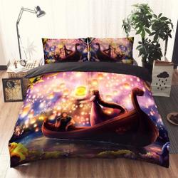 Disney Tangled Rapunzel Bedding Set, Tangled Quilt Blanket, DisneyGift For Your Girlfriend Boyfriend Gift For Love Gift For Friend Best Valentine Present Holiday Gift