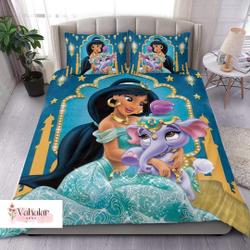 Jasmine Bedding Set, Princess Jasmine Duvet Cover, Disney Princess Bed Set Gift For Your Girlfriend Boyfriend Gift For Love Gift For Friend Best Valentine Present Holiday Gift