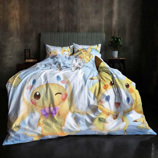 Christmas Cinnamoroll Three-Piece Quilt cover Set ChristmasGift For Your Girlfriend Boyfriend Gift For Love Gift For Friend Best Valentine Present Holiday Gift
