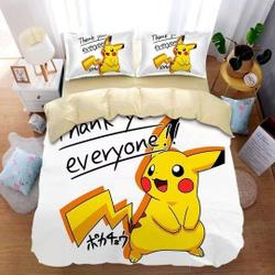 PKM Duvet, Pika Bedding set twin, queenGift For Your Girlfriend Boyfriend Gift For Love Gift For Friend Best Valentine Present Holiday Gift