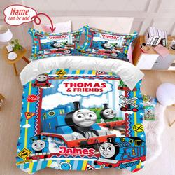 Custom Thomas The Train Bedding Set, Thomas The Train Birthday GiftsGift For Your Girlfriend Boyfriend Gift For Love Gift For Friend Best Valentine Present Holiday Gift