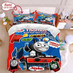 Custom Thomas And Friends Quilt Blanket, Thomas And Friends Bedding Set Gift For Your Girlfriend Boyfriend Gift For Love Gift For Friend Best Valentine Present Holiday Gift