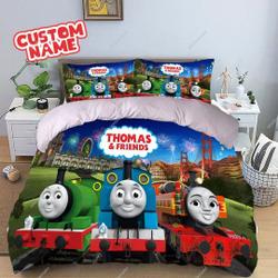 Custom Thomas The Train Bedding Set, Thomas The TrainGift For Your Girlfriend Boyfriend Gift For Love Gift For Friend Best Valentine Present Holiday Gift