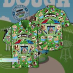 Christmas Gift, Ben And Jerry Hawaiian Shirt Gift For Your Girlfriend Boyfriend Gift For Love Gift For Friend Best Valentine Present Holiday Gift