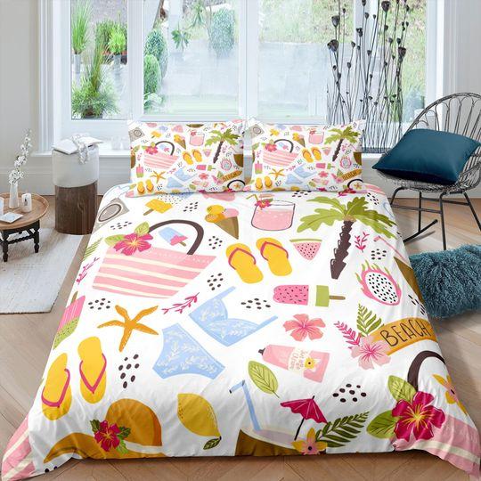 Beach essentials bikini coastal grandma Bedding Set Gift For Your Girlfriend Boyfriend Gift For Love Gift For Friend Best Valentine Present Holiday Gift