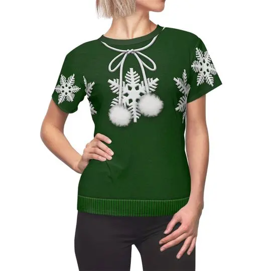 Minnie Snowflake Women's Shirt, Disneyland Christmas Party Meaningful Gift For Family Gift For Boyfriend Valentine Gift