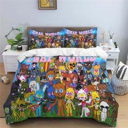 FNaF World Bedding Three Piece Quilt Cover Comfortable Bedding Set Gift For Your Girlfriend Boyfriend Gift For Love Gift For Friend Best Valentine Present Holiday Gift