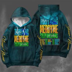 Custom Name TobyMac MercyMe and Zach Williams Tour Music 3D Hoodie