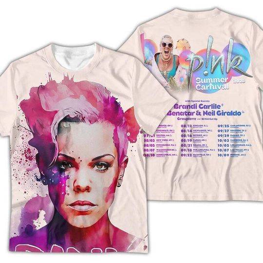 P!nk Shirt, Pop Singer P!nk 3D Print 3D Shirt Meaningful Gift For Family Gift For Boyfriend Valentine Gift