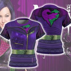 Mal Descendants 3 Costume, Mal Purple and Green Women Meaningful Gift For Family Gift For Boyfriend Valentine Gift
