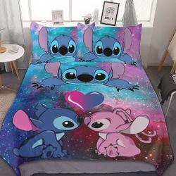 Lilo & Stitch Duvet Cover Set Stitch Pillowcase Bedding Set Gift For Your Girlfriend Boyfriend Gift For Love Gift For Friend Best Valentine Present Holiday Gift