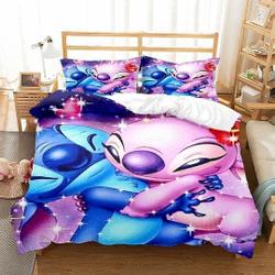 Lilo Stitch Duvet Cover Set With Pillowcase 3D Character Bedding Set Gift For Your Girlfriend Boyfriend Gift For Love Gift For Friend Best Valentine Present Holiday Gift