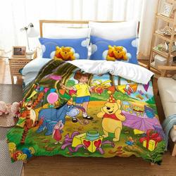 Winnie the Pooh 3PCS Bedding Set Duvet Cover Pillowcases Comforter Cover Set Gift For Your Girlfriend Boyfriend Gift For Love Gift For Friend Best Valentine Present Holiday Gift