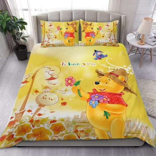Winnie The Pooh To Bee You Gift For Pooh Bear Fans Bedding Set Gift For Your Girlfriend Boyfriend Gift For Love Gift For Friend Best Valentine Present Holiday Gift