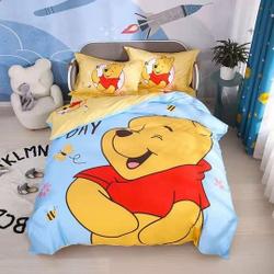 100% Cotton Winnie the Pooh Single Bed Quilt Cover Set Gift For Your Girlfriend Boyfriend Gift For Love Gift For Friend Best Valentine Present Holiday Gift