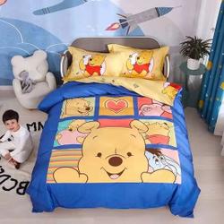 100% Cotton Winnie the Pooh Double/Queen Bedding Set Gift For Your Girlfriend Boyfriend Gift For Love Gift For Friend Best Valentine Present Holiday Gift