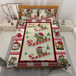 Vintage Cute Cats Meowy Christmas Bedding Set Gift For Your Girlfriend Boyfriend Gift For Love Gift For Friend Best Valentine Present Holiday Gift