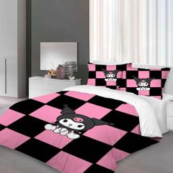 Christmas My Melody Kuromi Bedding Set Gift For Your Girlfriend Boyfriend Gift For Love Gift For Friend Best Valentine Present Holiday Gift