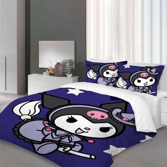 Christmas My Melody Kuromi Bedding Set Christmas GiftGift For Your Girlfriend Boyfriend Gift For Love Gift For Friend Best Valentine Present Holiday Gift
