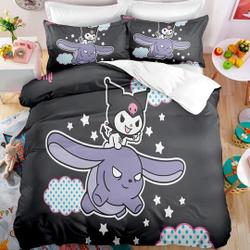 My Melody and Kuromi Duvet, Kawaii Cartoon Bedding Set Gift For Your Girlfriend Boyfriend Gift For Love Gift For Friend Best Valentine Present Holiday Gift