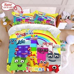 Personalized NumberBlocks Bedding Set, Numberblocks Duvet Cover And PillowcaseGift For Your Girlfriend Boyfriend Gift For Love Gift For Friend Best Valentine Present Holiday Gift