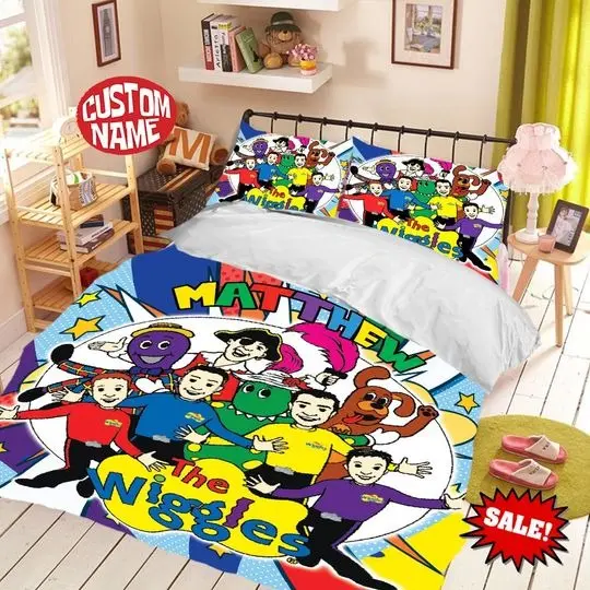 Personalized The Wiggles Bedding Set, Big Red CarGift For Your Girlfriend Boyfriend Gift For Love Gift For Friend Best Valentine Present Holiday Gift