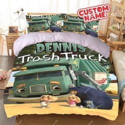 Custom Trash Truck Bedding Set, Personalized Trash TruckGift For Your Girlfriend Boyfriend Gift For Love Gift For Friend Best Valentine Present Holiday Gift