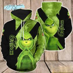 Grin.ch funny character Christmas All Over Print Hoodie