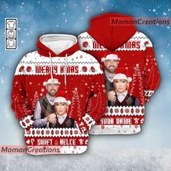 Custom Name Taylor Travis Kelce Kansas Football Ugly Christmas Hoodie