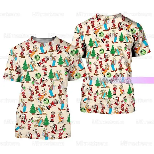 Christmas Disney Goofy Shirt, Goofy Unisex 3D Tshirt Meaningful Gift For Family Gift For Boyfriend Valentine Gift