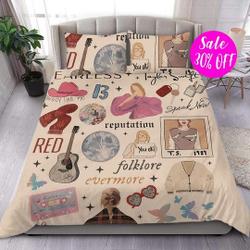 Taylor Eras Tour taylor version Bedding Set, Eras Tour Bedding, Taylor BeddingGift For Your Girlfriend Boyfriend Gift For Love Gift For Friend Best Valentine Present Holiday Gift