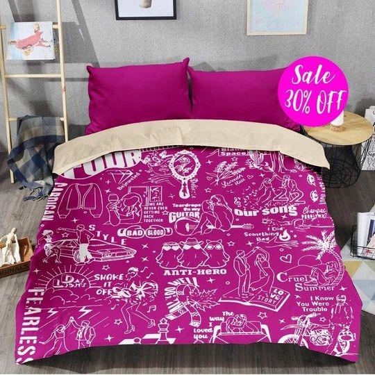 Taylor Eras Tour taylor version Bedding Set, Eras Tour Bedding BlanketGift For Your Girlfriend Boyfriend Gift For Love Gift For Friend Best Valentine Present Holiday Gift