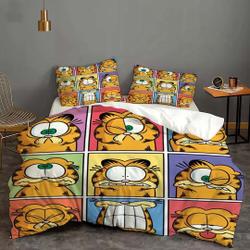 Christmas Garfield Bedding Set, Disney Cat Bedding Set Gift For Your Girlfriend Boyfriend Gift For Love Gift For Friend Best Valentine Present Holiday Gift