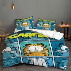 Christmas Garfield Bedding Set, Disney Garfield Cartoon Bedding Set Gift For Your Girlfriend Boyfriend Gift For Love Gift For Friend Best Valentine Present Holiday Gift