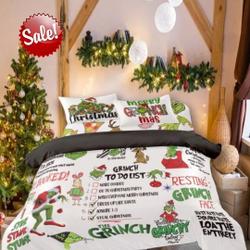 Seuss Geisel's The Grin.ch Bedding Set Gift For Your Girlfriend Boyfriend Gift For Love Gift For Friend Best Valentine Present Holiday Gift