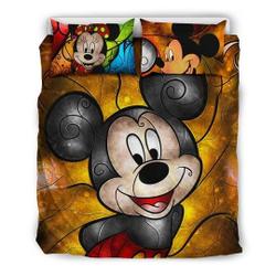 Beautiful Mickey And Minnie Bedding Set Gift For Your Girlfriend Boyfriend Gift For Love Gift For Friend Best Valentine Present Holiday Gift