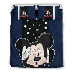 Mickey DN Bedding Set , Disney Christmas Bedding Set Gift For Your Girlfriend Boyfriend Gift For Love Gift For Friend Best Valentine Present Holiday Gift