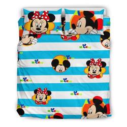 Mickey And Minnie Bedding Set Disney Christmas Bedding Set Gift For Your Girlfriend Boyfriend Gift For Love Gift For Friend Best Valentine Present Holiday Gift