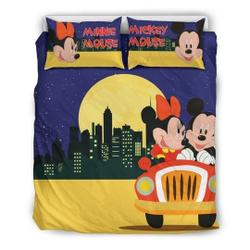 Mickey Minnie DN Bedding Set, Disney Christmas Bedding Set Gift For Your Girlfriend Boyfriend Gift For Love Gift For Friend Best Valentine Present Holiday Gift