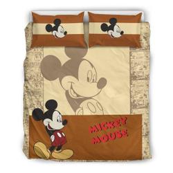 Mickey DN Bedding Set, Disney Christmas Bedding Set Gift For Your Girlfriend Boyfriend Gift For Love Gift For Friend Best Valentine Present Holiday Gift