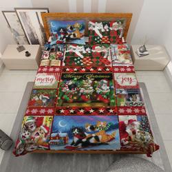 Retro Christmas Cute Cat Bedding set, Christmas Cats, Funny Cat Christmas GiftsGift For Your Girlfriend Boyfriend Gift For Love Gift For Friend Best Valentine Present Holiday Gift