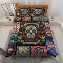 Vintage Sugar Skull Halloween Bedding set, Retro Trick or treatGift For Your Girlfriend Boyfriend Gift For Love Gift For Friend Best Valentine Present Holiday Gift