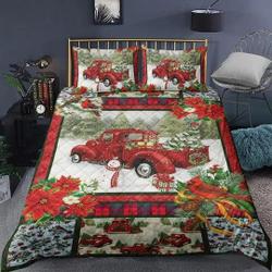 Red Truck Christmas Bedding SetsGift For Your Girlfriend Boyfriend Gift For Love Gift For Friend Best Valentine Present Holiday Gift